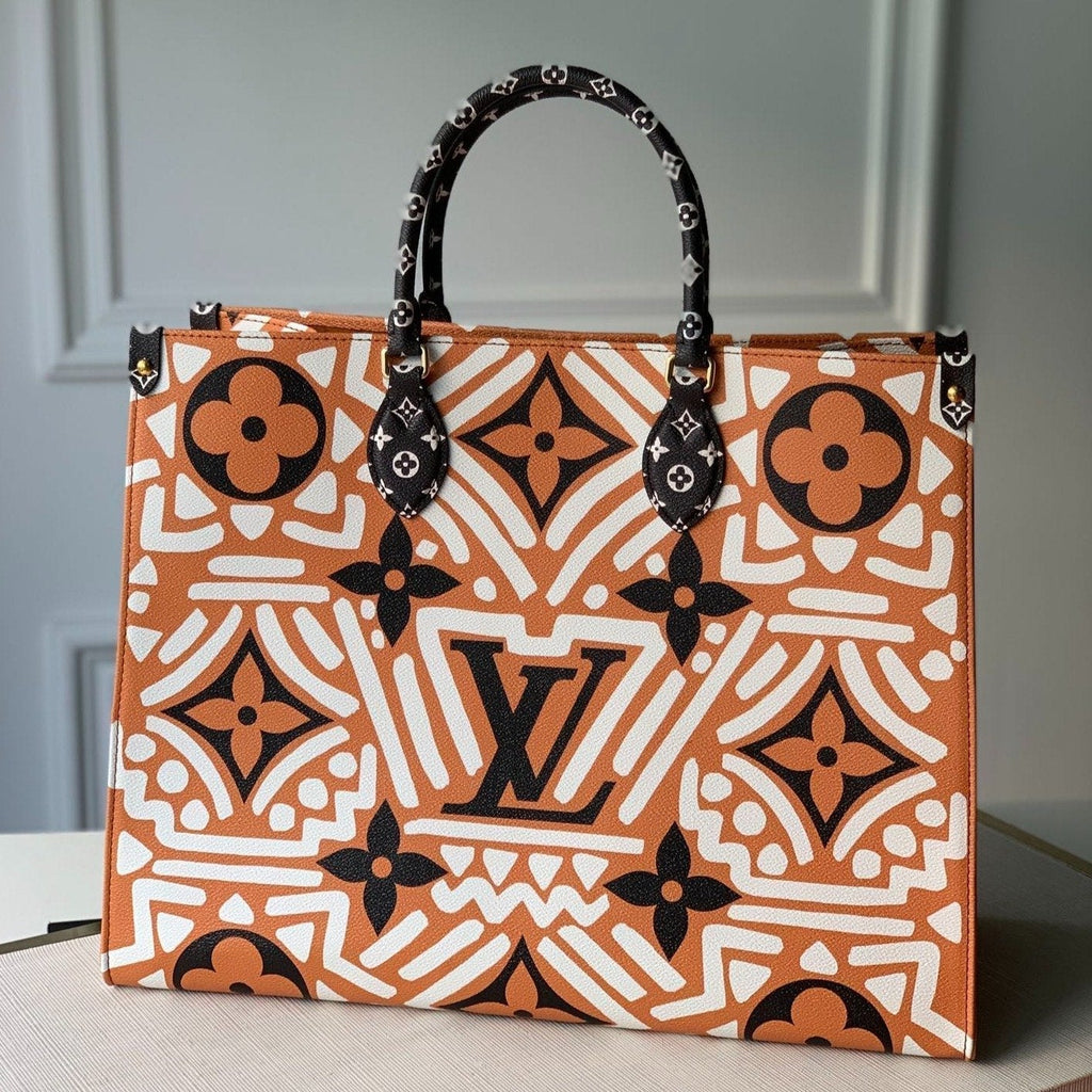 Louis Vuitton Crafty Onthego GM 41 Caramel and Cream Monogram Giant Canvas Bag