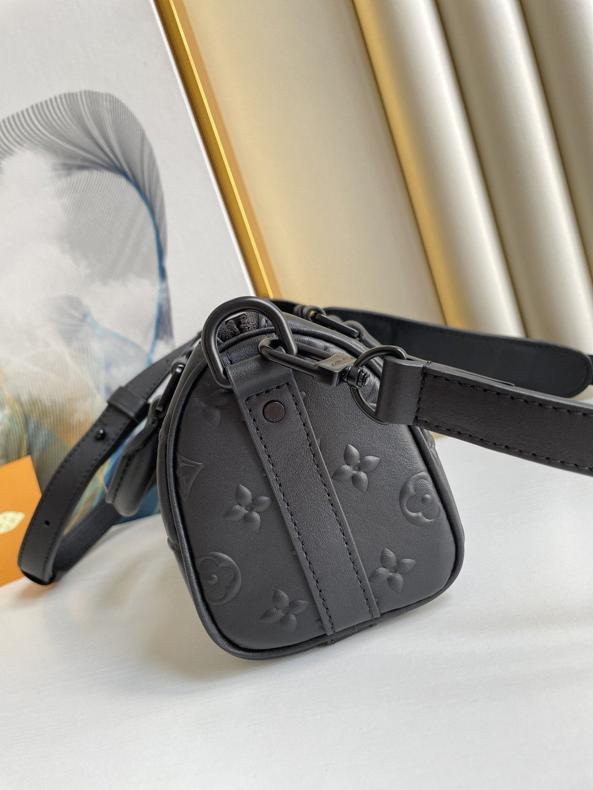 Louis Vuitton Keepall XS 21cm Black Monogram Seal Bag