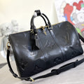 Louis Vuitton Keepall 45 Bandouliere Monogram Empreinte Giant Bag