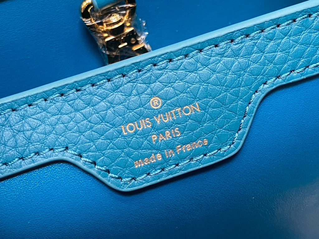 Louis Vuitton Capucines BB 27 Blue Taurillon Gold Hardware Bag