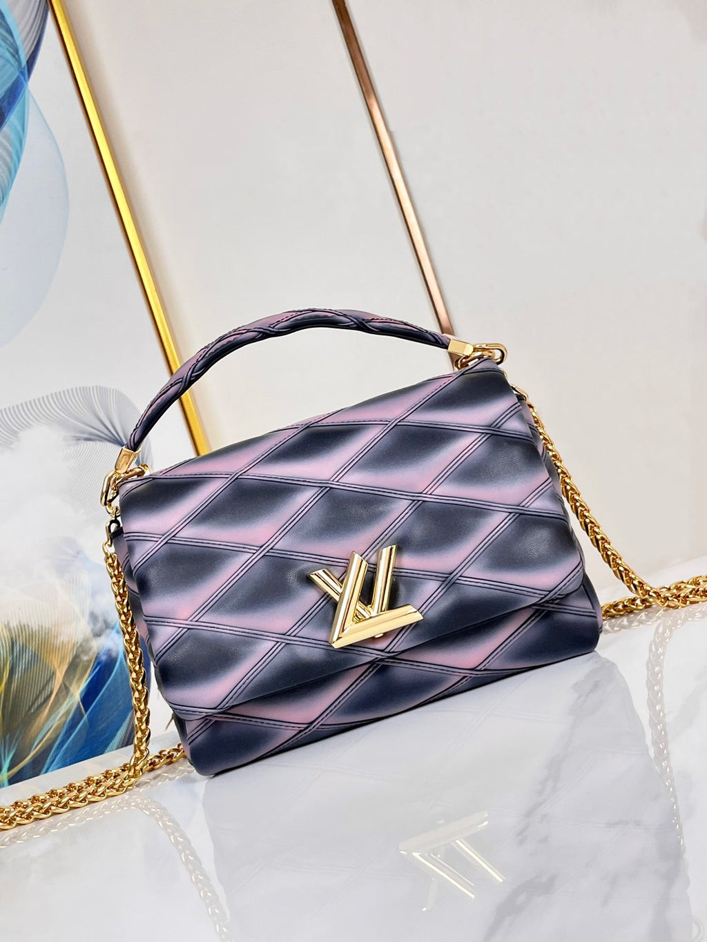 Louis Vuitton GO-14 mm 23 Black Pink Bag