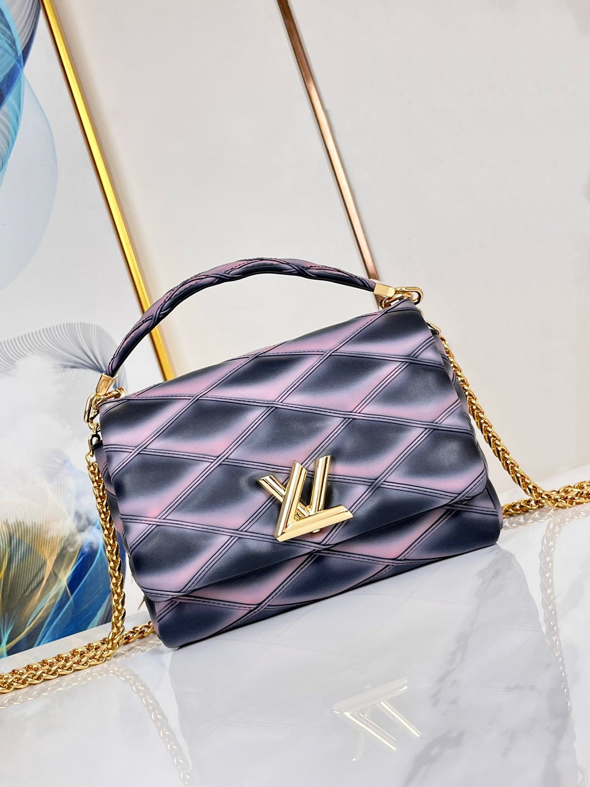 Louis Vuitton GO-14 mm 23 Black Pink Bag