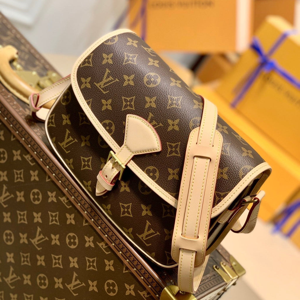 Louis Vuitton Diane 27 in Brown Monogram Coated Canvas and Calfskin Bag