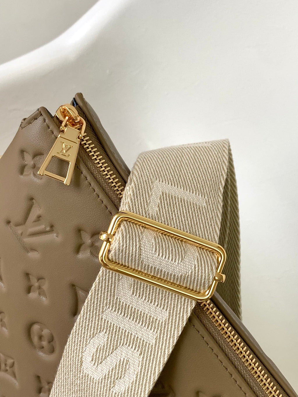 Louis Vuitton Coussin PM 26 in Brown Monogram Embossed Lambskin Gold Hardware Bag