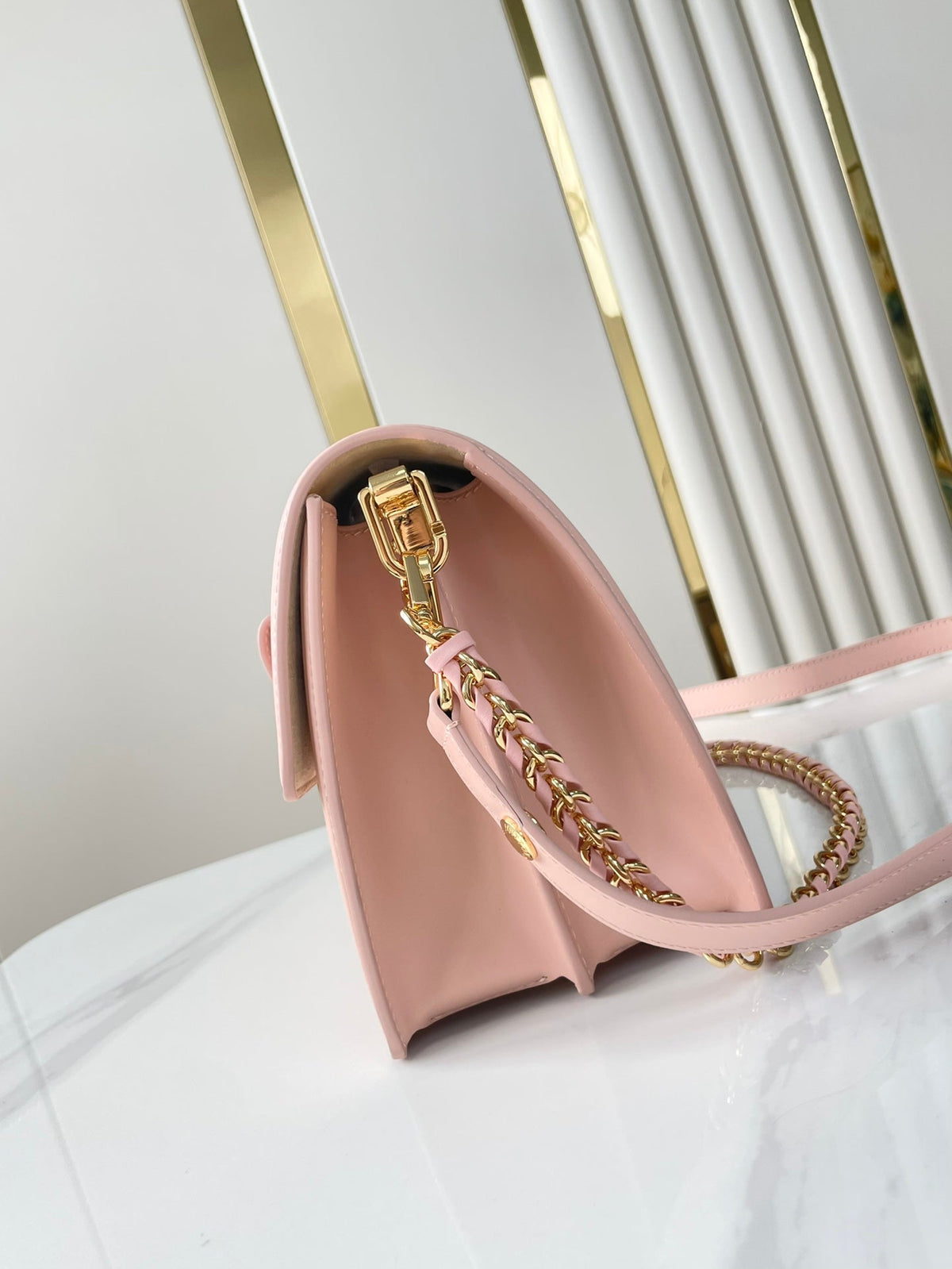 Louis Vuitton Dauphine MM 25 in Light Pink Epi Grained Calfskin Gold Hardware Bag