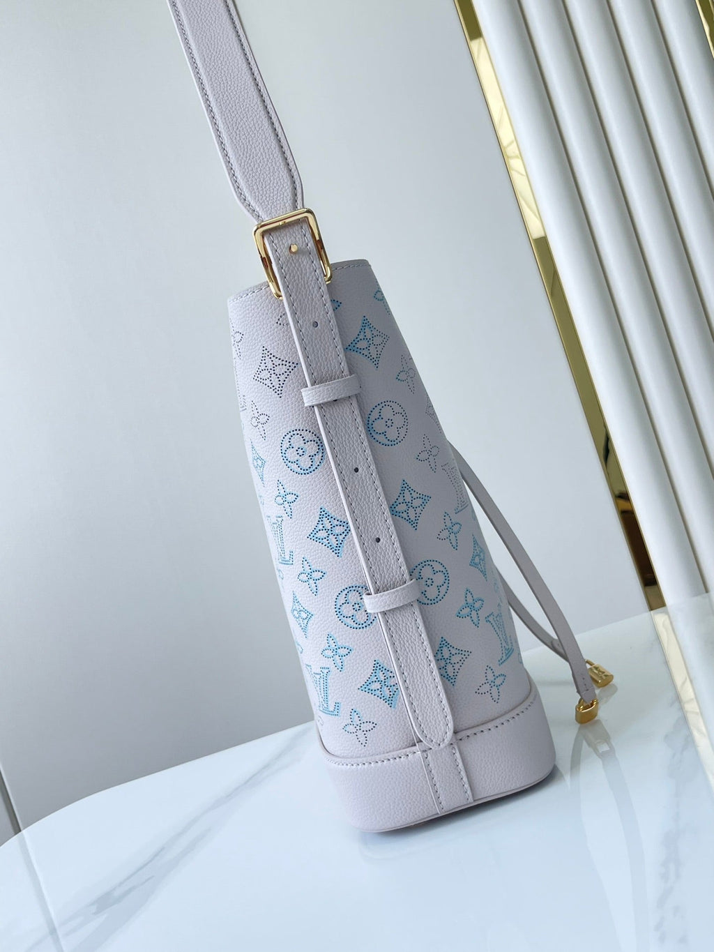 Louis Vuitton Flore 28 in White Perforated Calfskin Bag