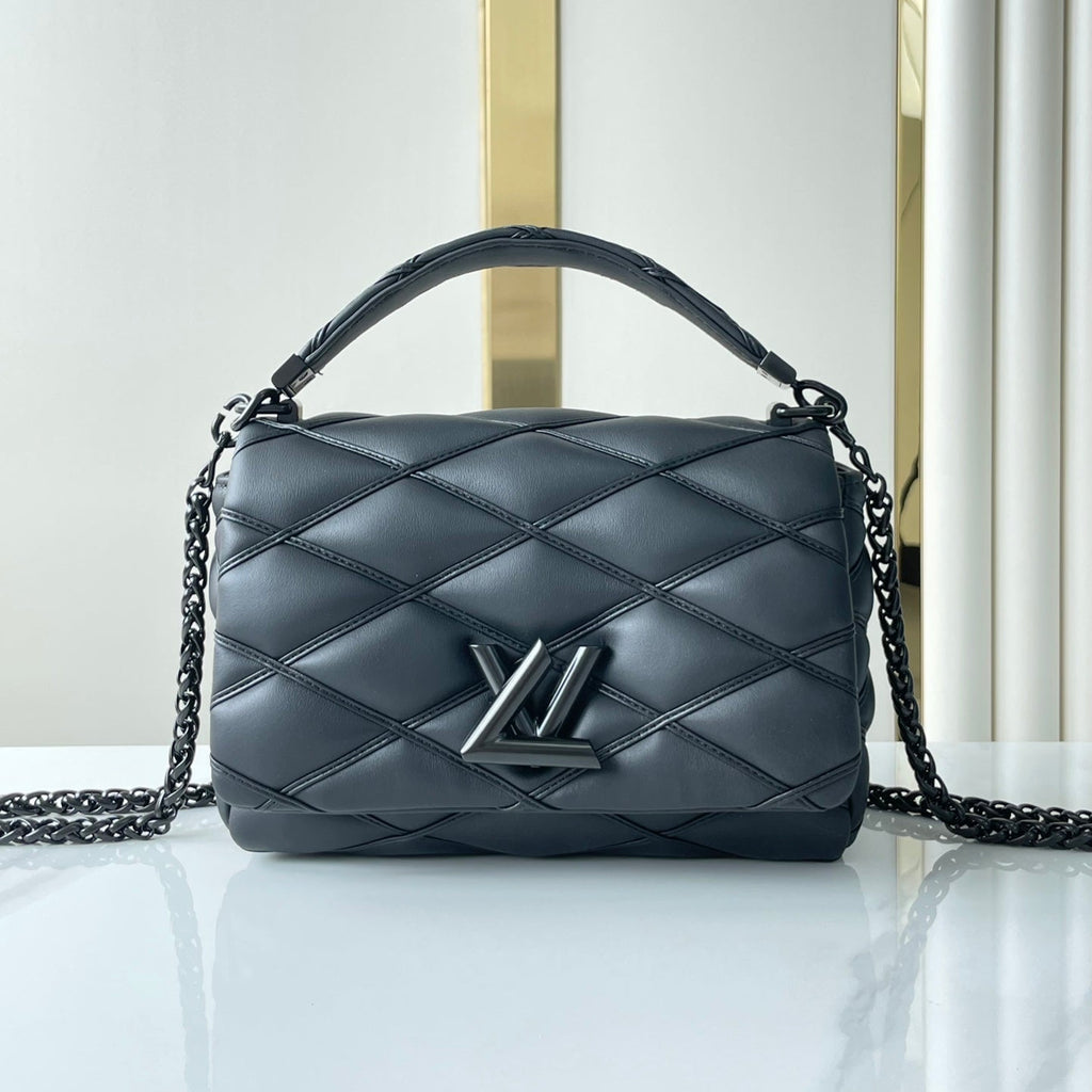 Louis Vuitton GO-14 mm 23 in Black Quilted Lambskin Black Hardware Bag