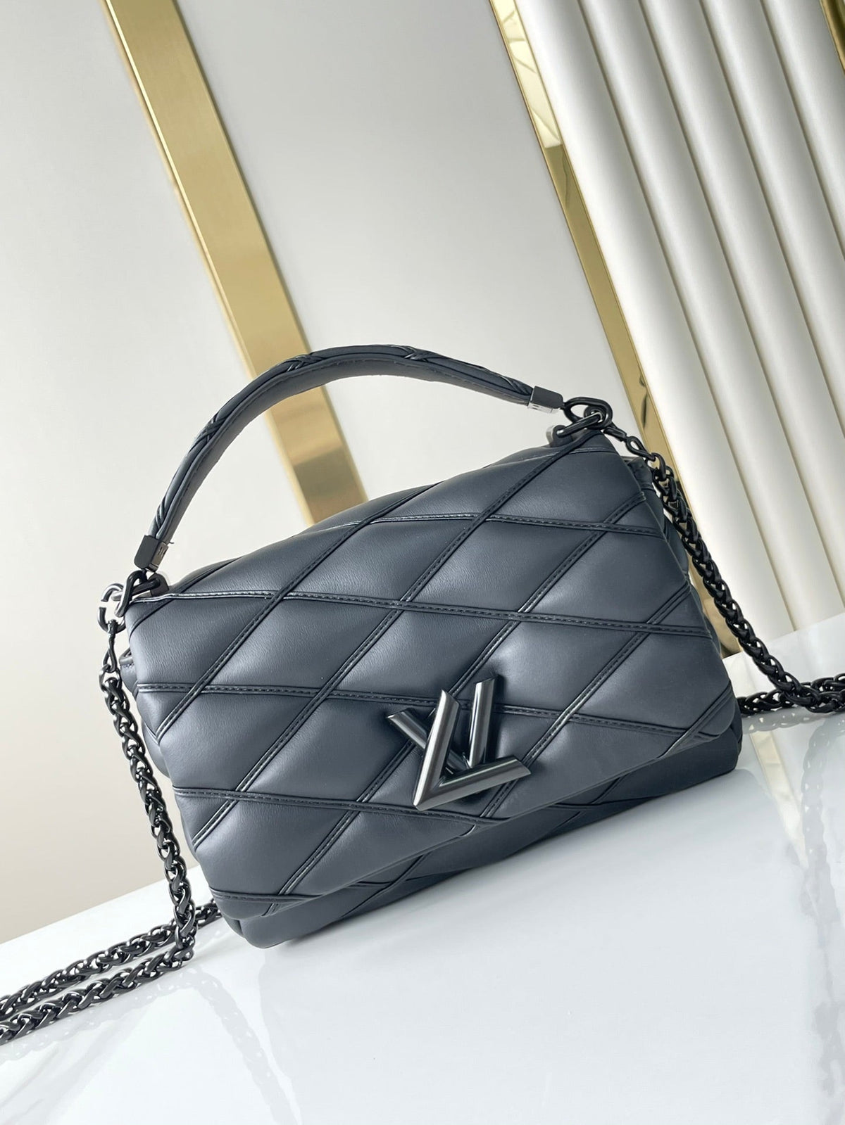 Louis Vuitton GO-14 mm 23 in Black Quilted Lambskin Black Hardware Bag