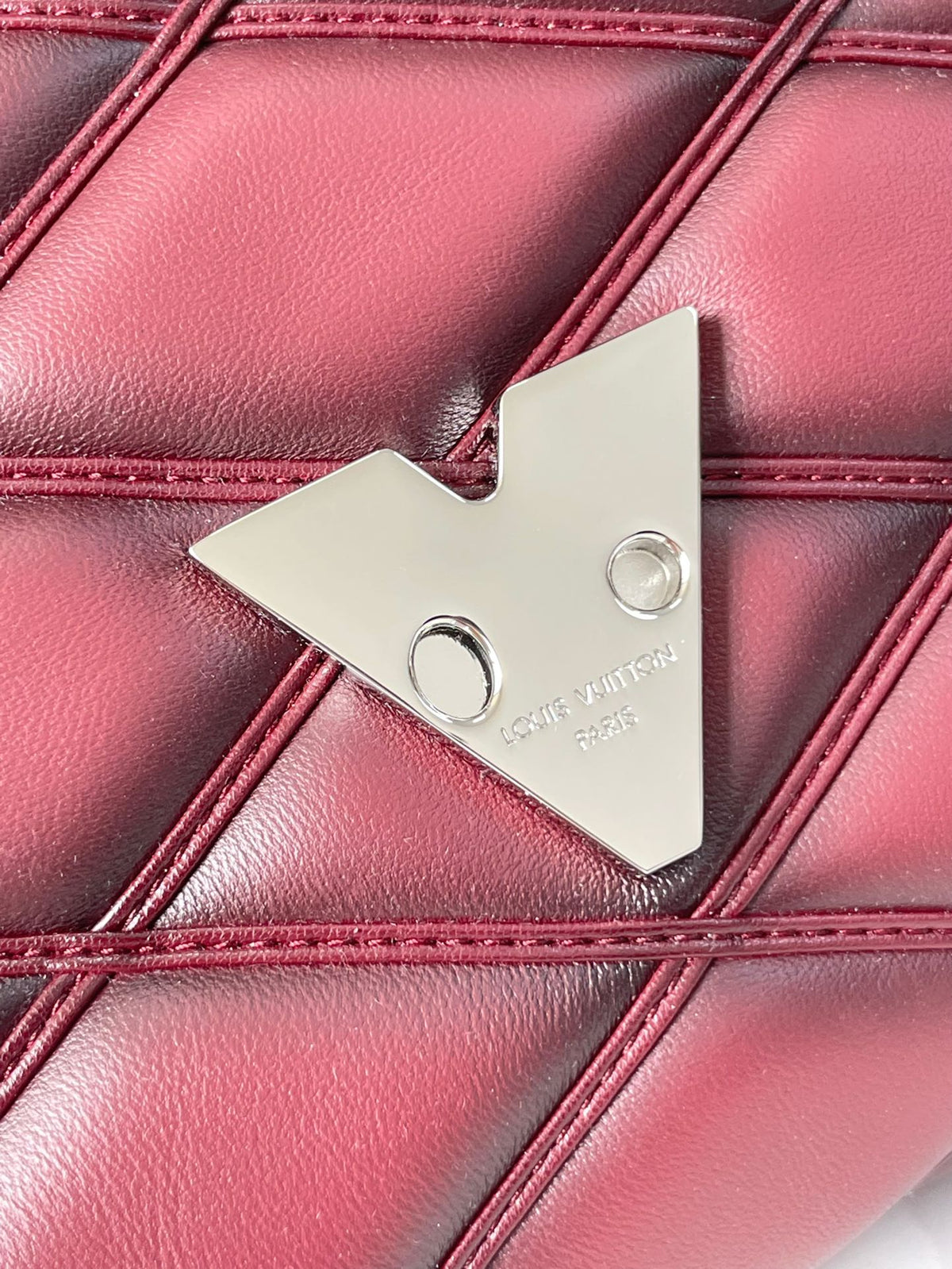 Louis Vuitton GO-14 PM 20 in Bordeaux Red Quilted Lambskin Gold Hardware Bag