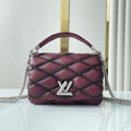 Louis Vuitton GO-14 PM 20 in Bordeaux Red Quilted Lambskin Gold Hardware Bag