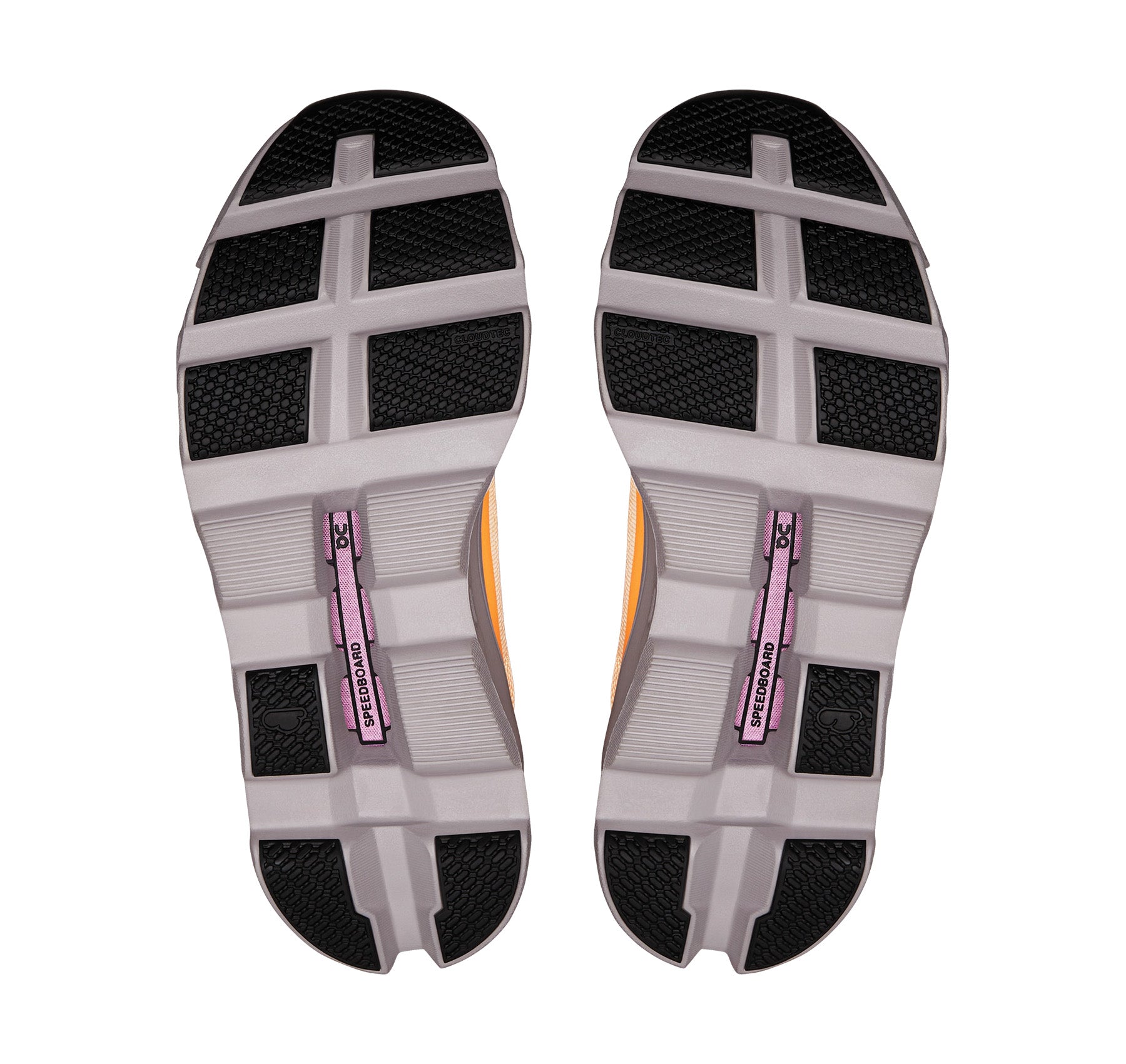 On Women's Cloudmonster Orange/Grey Running Shoes