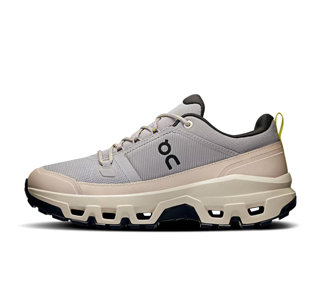 On Women's Cloudrock Low Waterproof Alloy/Ice Hiking Shoes