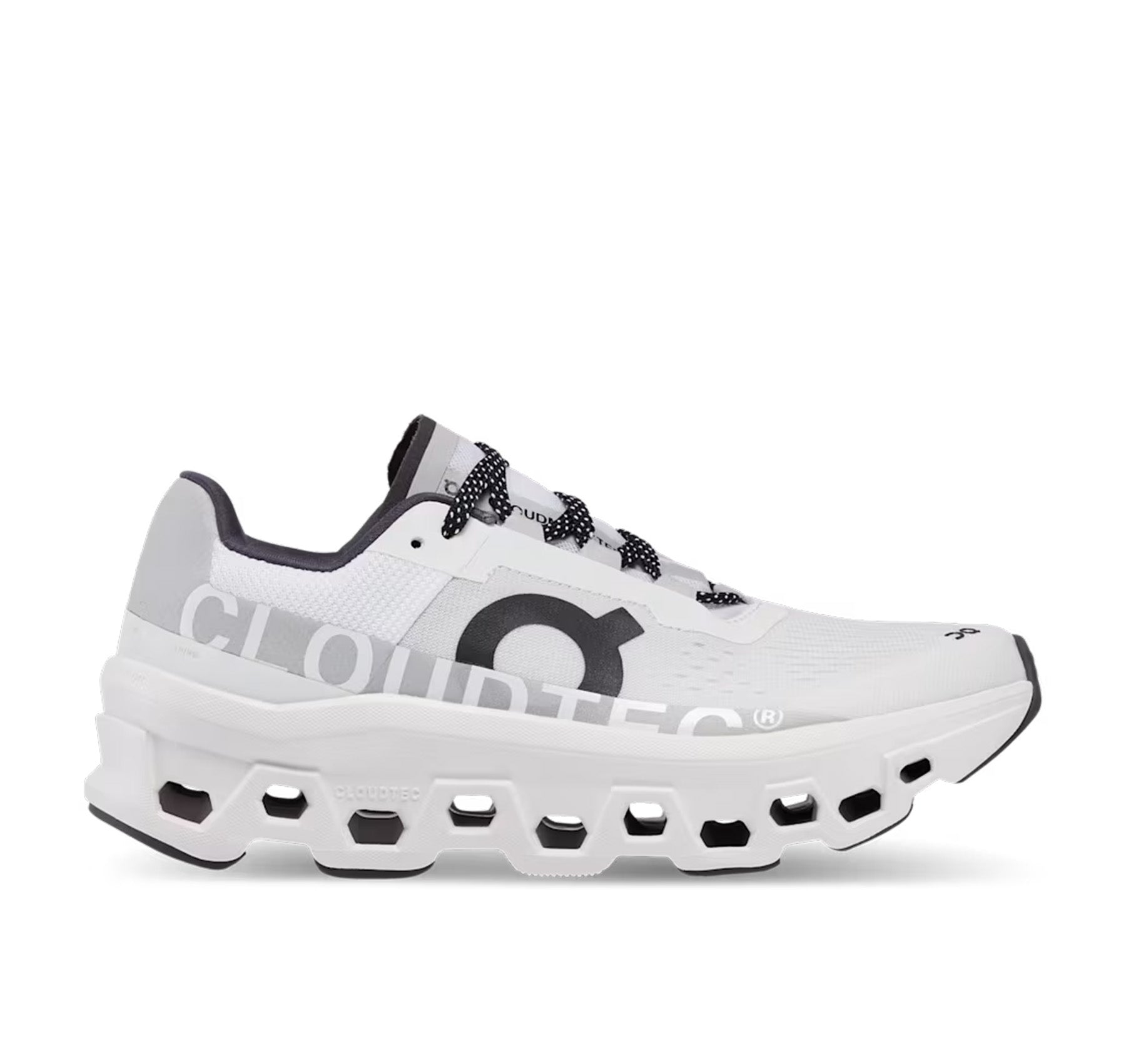On Women's Cloudmonster All White Running Shoes