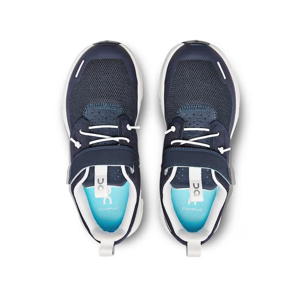 On Little Kids' Cloud Play Midnight/White Athletic Shoes