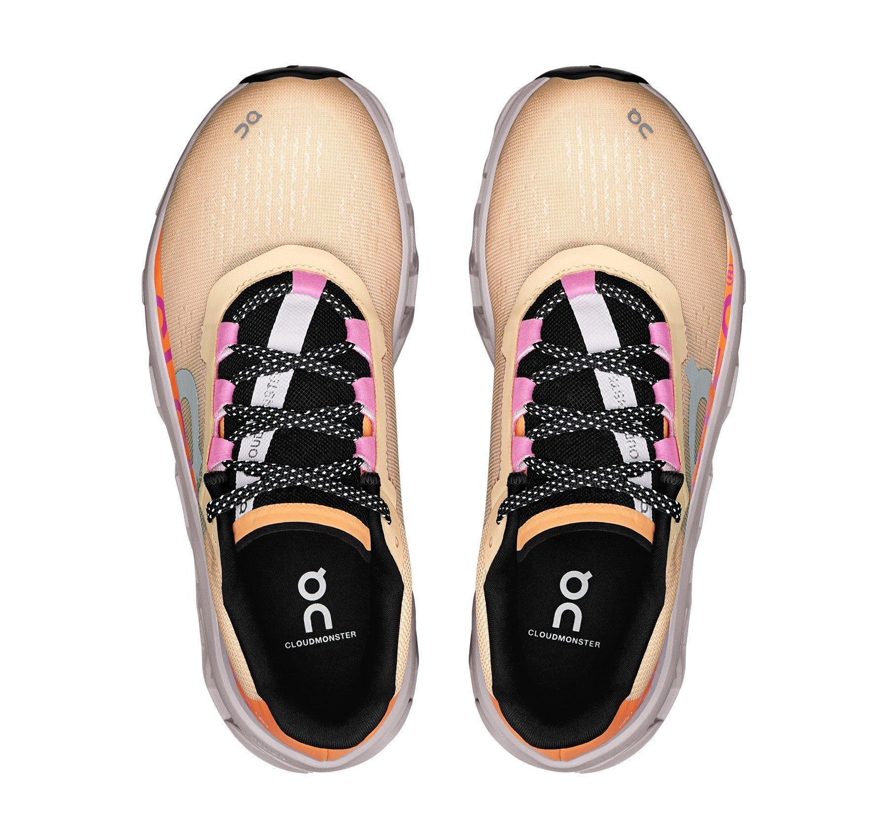 On Women's Cloudmonster Orange/Grey Running Shoes
