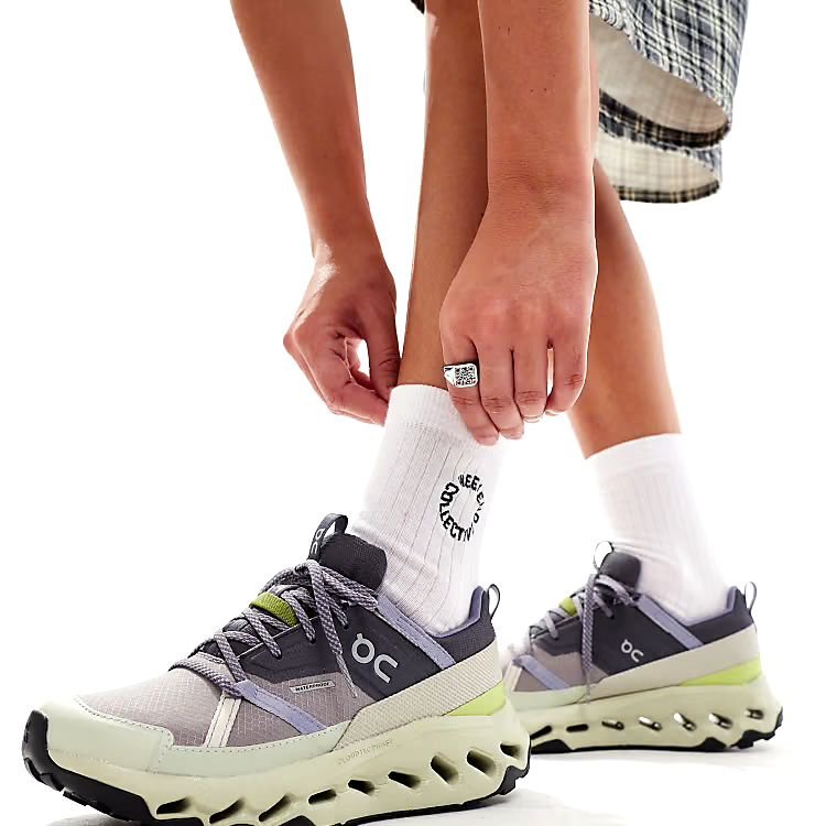 On Cloudhorizon Waterproof Grey/Green Hiking Shoes