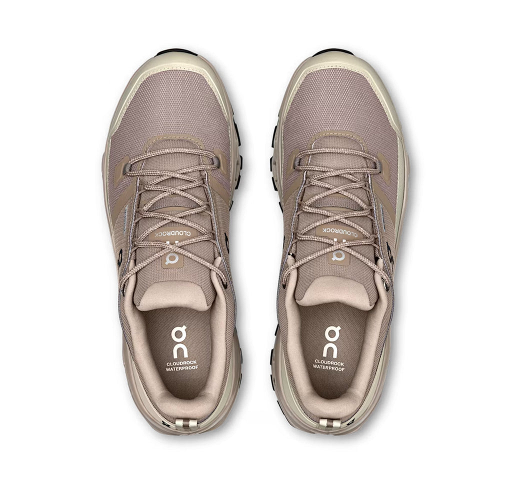 On Men's Cloudrock Low Waterproof Cinder/Fog Hiking Shoes