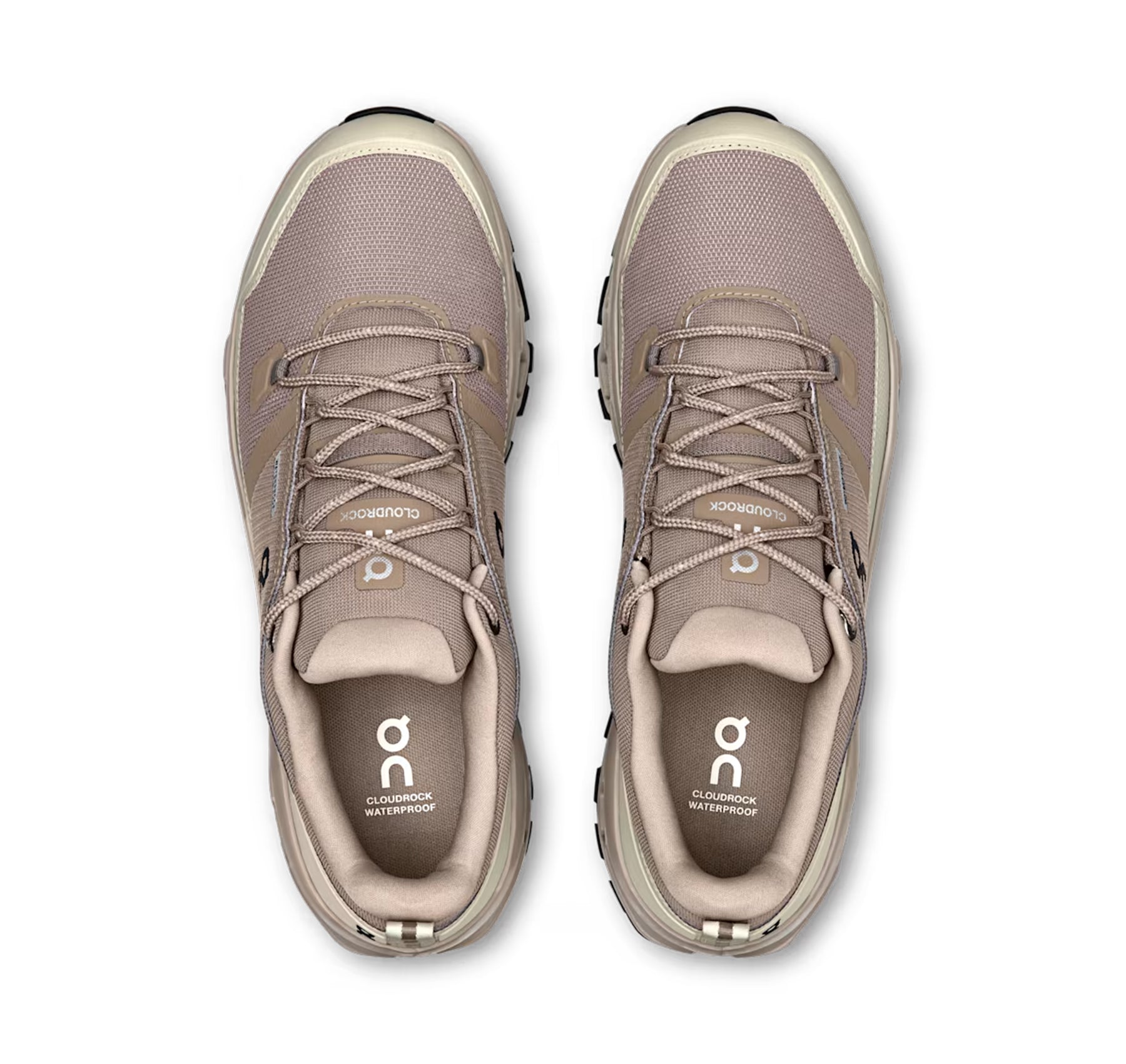 On Men's Cloudrock Low Waterproof Cinder/Fog Hiking Shoes