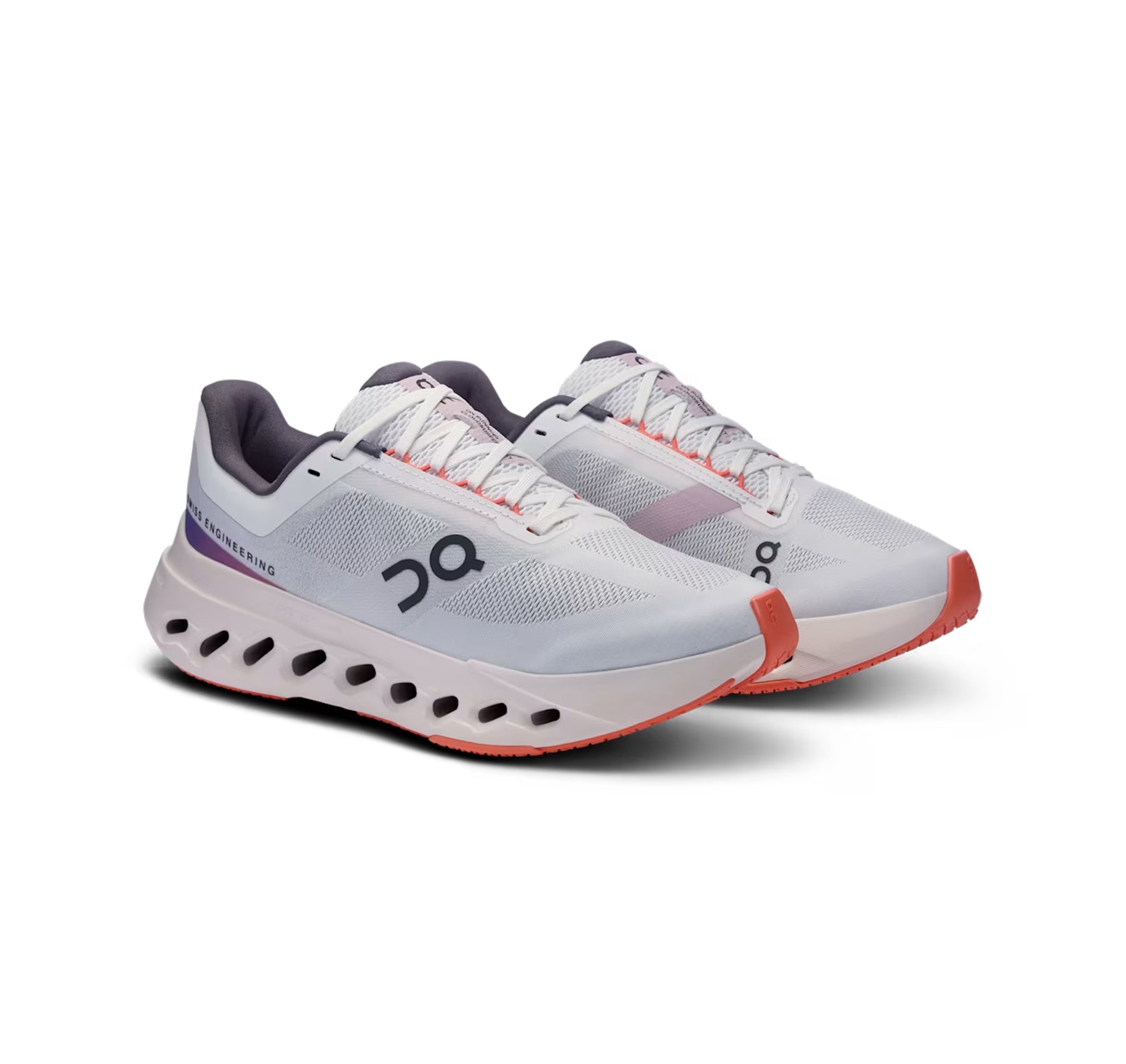 On Women's Cloudsurfer Next White/Flame Running Shoes