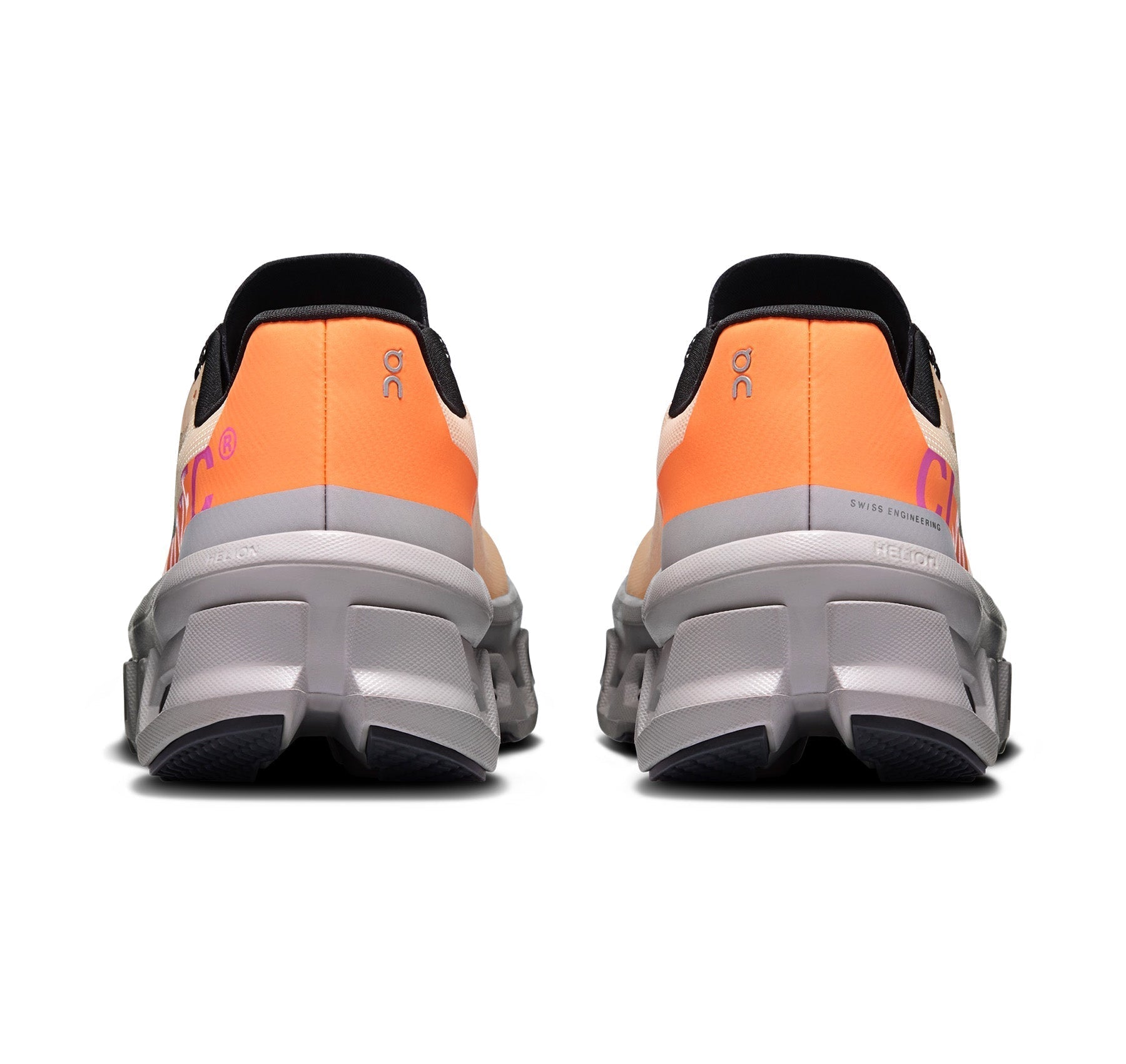 On Women's Cloudmonster Orange/Grey Running Shoes