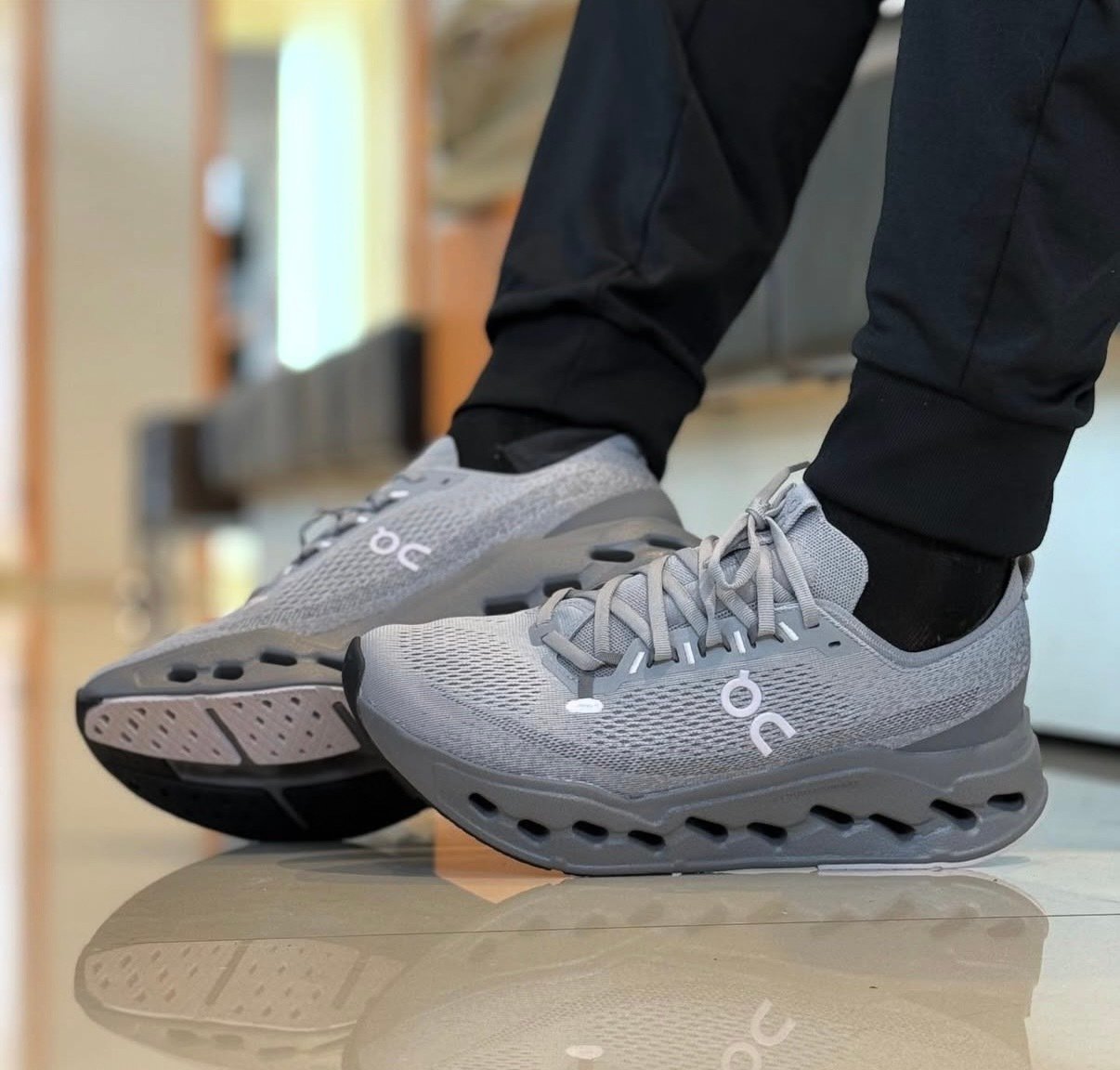 On Cloudsurfer Max Alloy Asphalt Running Shoes