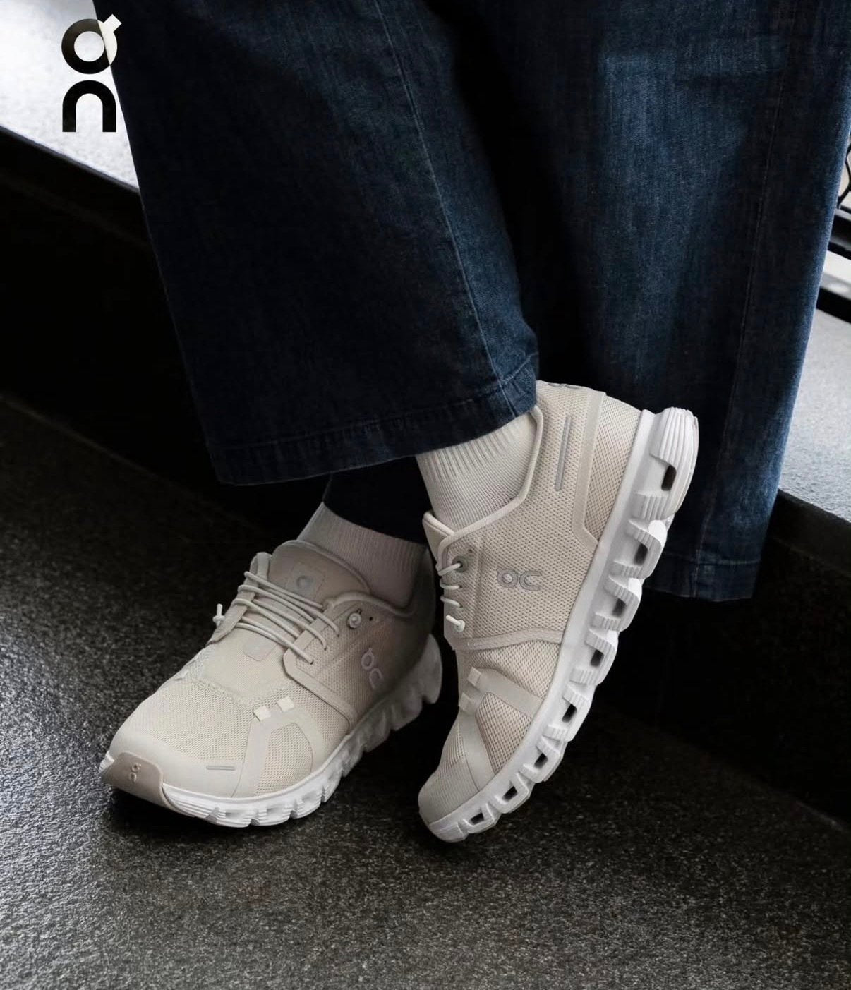 On Cloud 6 Pearl White Lifestyle Sneakers