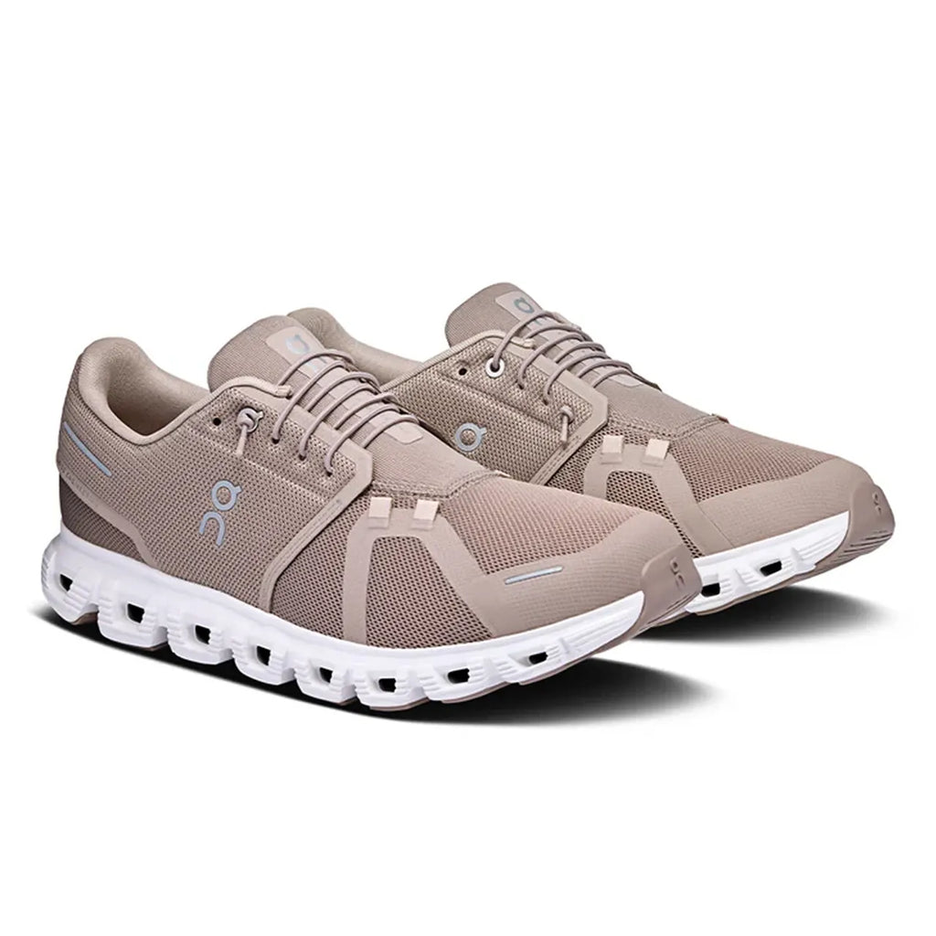 On Cloud 6 Fog White Lifestyle Sneakers