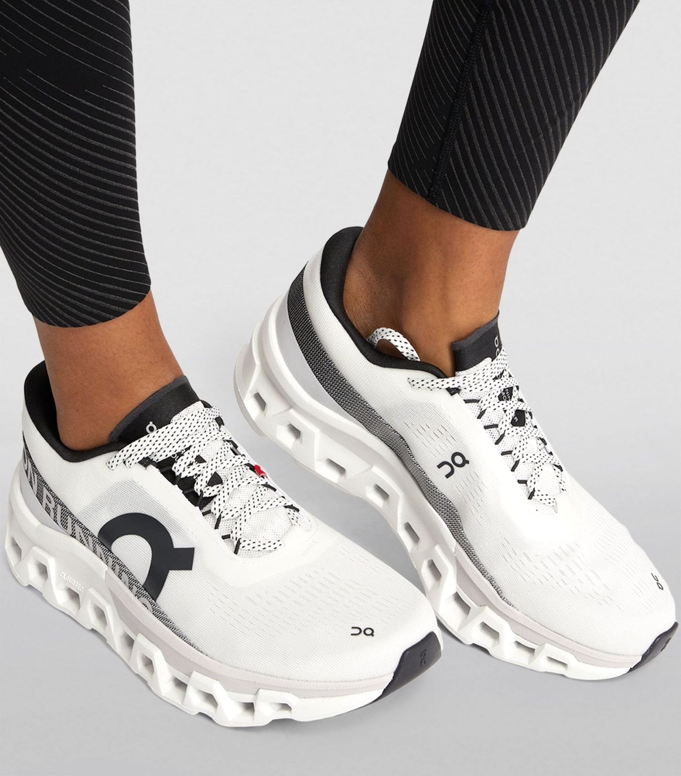 On Cloudmonster 2 White/Black Running Shoes