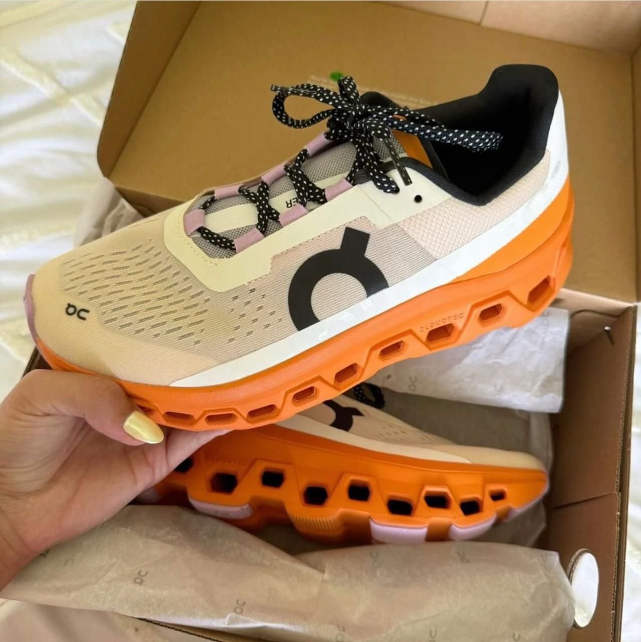 On Cloudmonster 2 Fawn/Turmeric Running Shoes