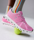 On Cloud 6 Raspberry White Lifestyle Sneakers