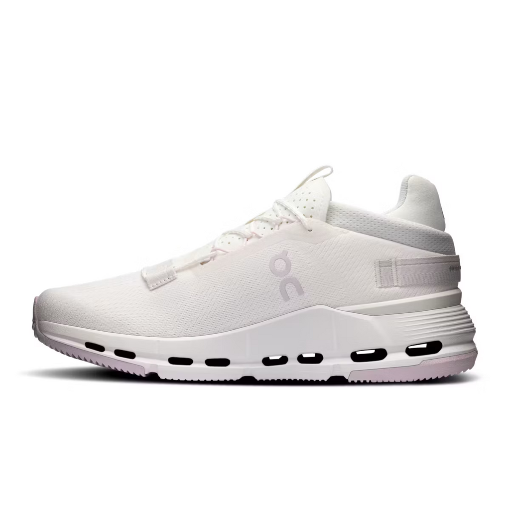 On Women's Cloudnova 2 White/Orchid Lifestyle Sneakers