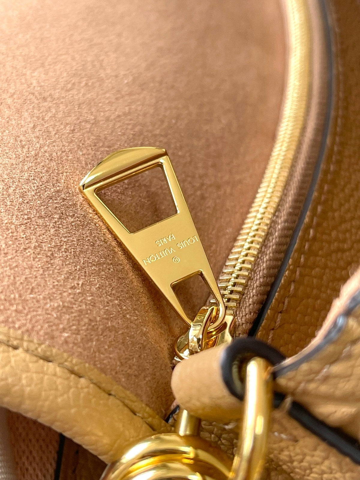 Louis Vuitton Diane 23 in Warm Tan Brown Embossed Grained Calfskin Bag