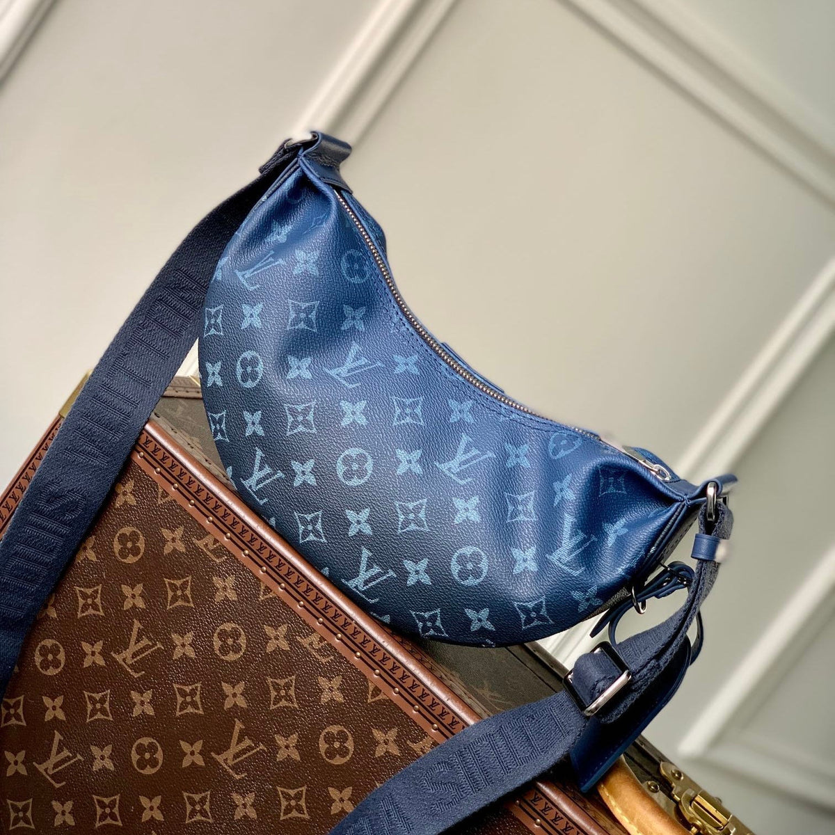 Louis Vuitton Hamac Bag 28 in Blue Monogram Gradient Canvas