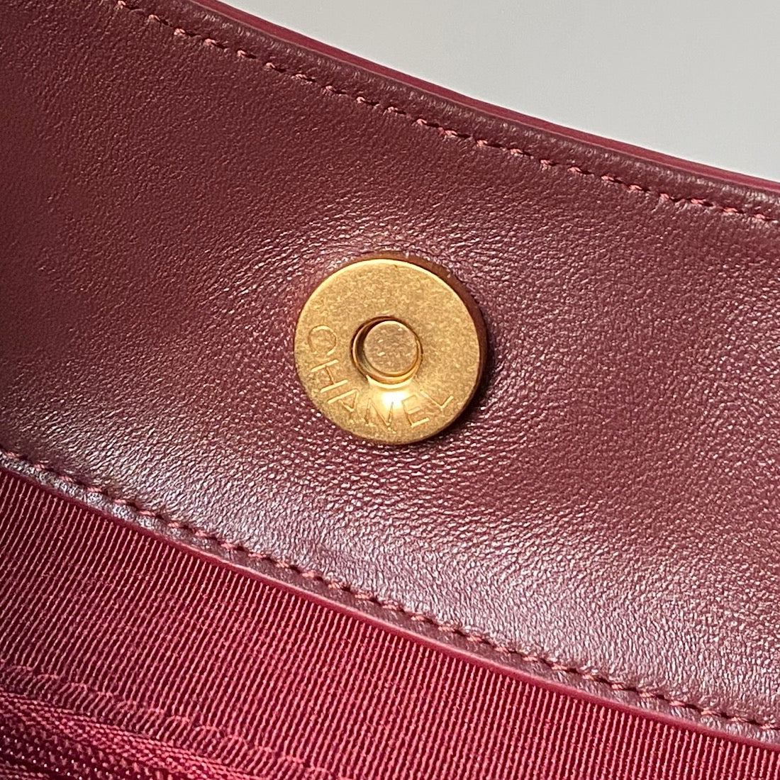 Chanel 25S Hobo Bag 31 in Dark Red Suede with Gold Hardware