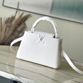 Louis Vuitton Capucines East-West BB 27 in White Taurillon Bag