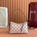 Gucci 26S Emblem Bucket Bag 22 in Light Pink Coated Fabric