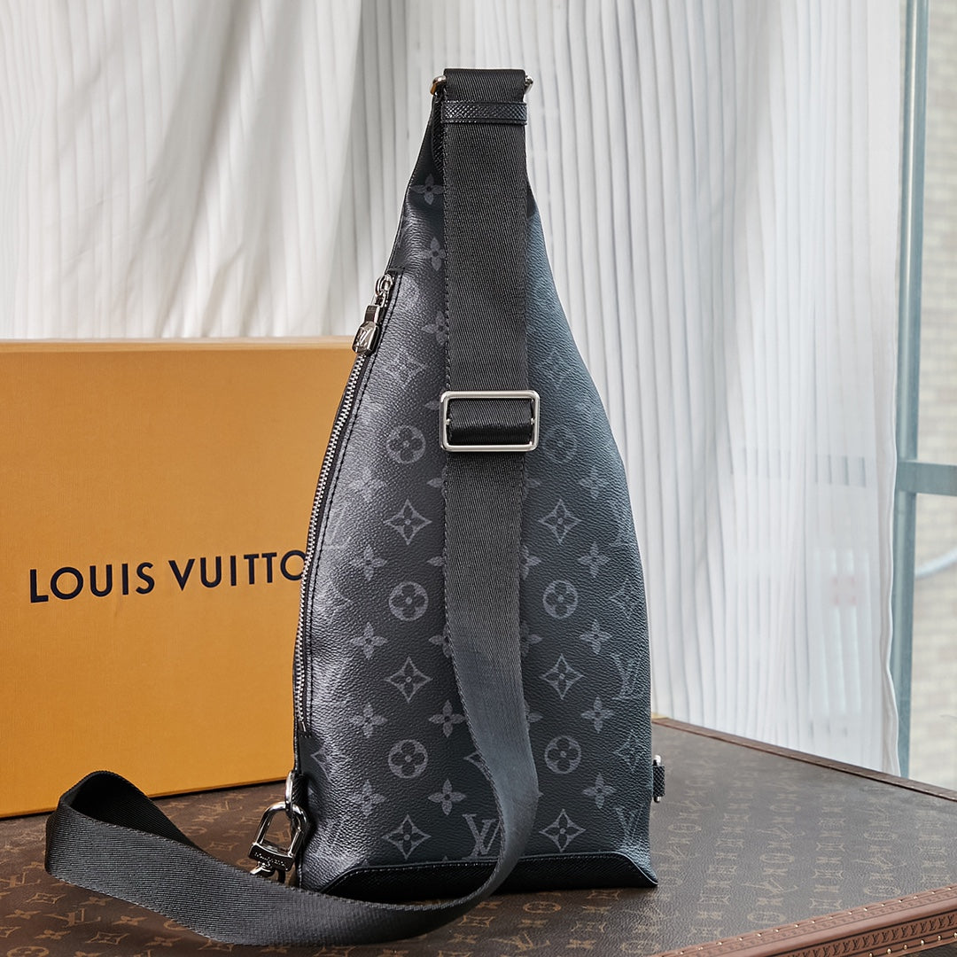 Louis Vuitton Duo Crossbag 42 in Black Monogram Eclipse Canvas Bag