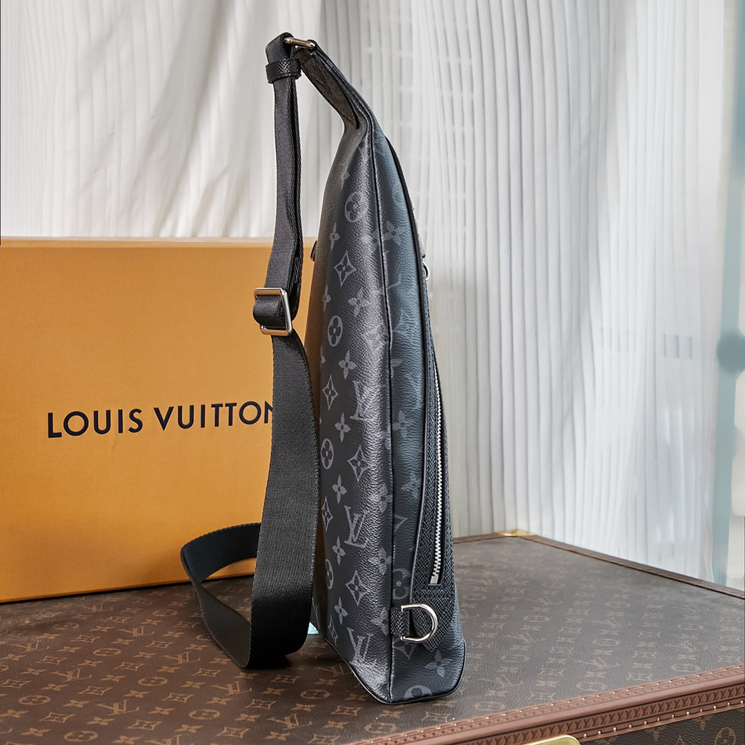 Louis Vuitton Duo Crossbag 42 in Black Monogram Eclipse Canvas Bag