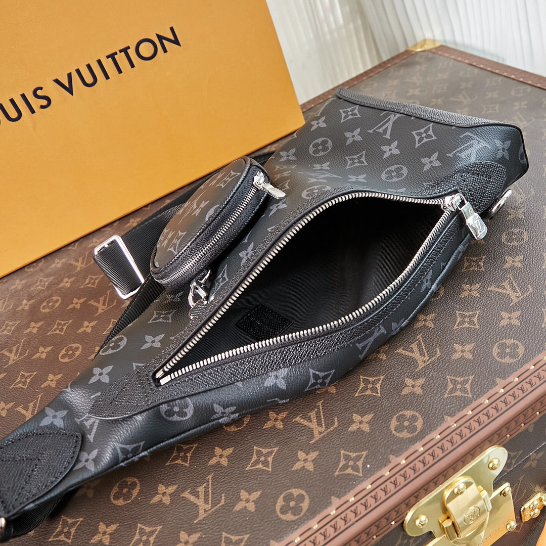 Louis Vuitton Duo Crossbag 42 in Black Monogram Eclipse Canvas Bag