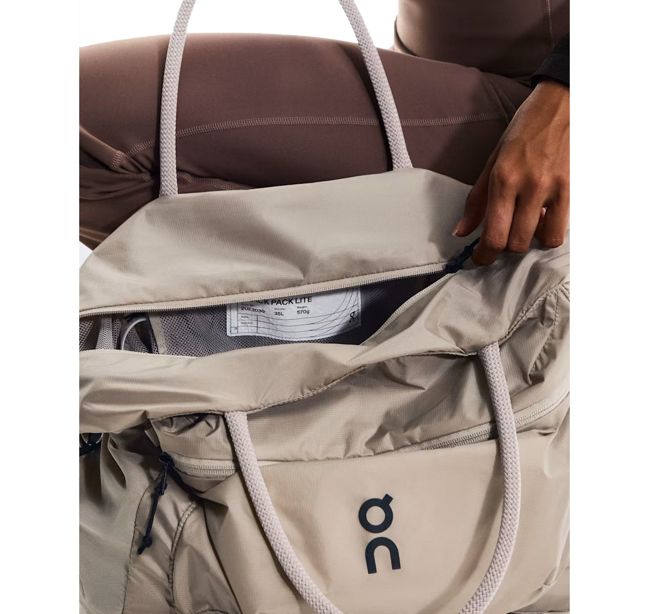 On Track Pack 35L Lite Sand Sports Duffel Bag
