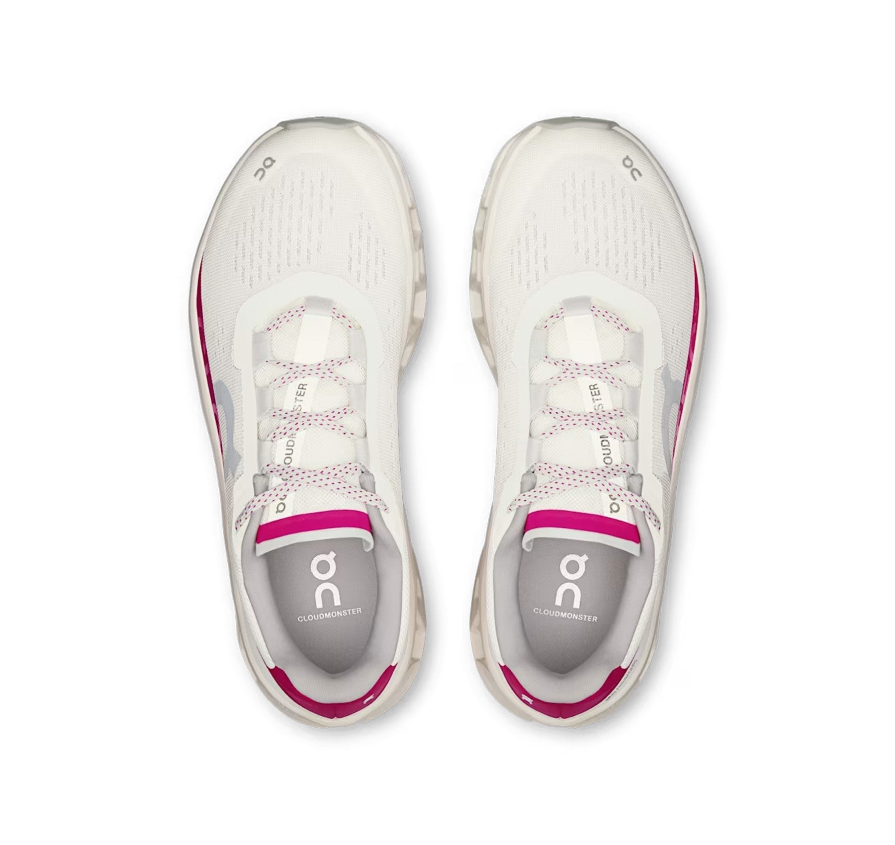 On Women's Cloudmonster Ivory/Grenadine Running Shoes