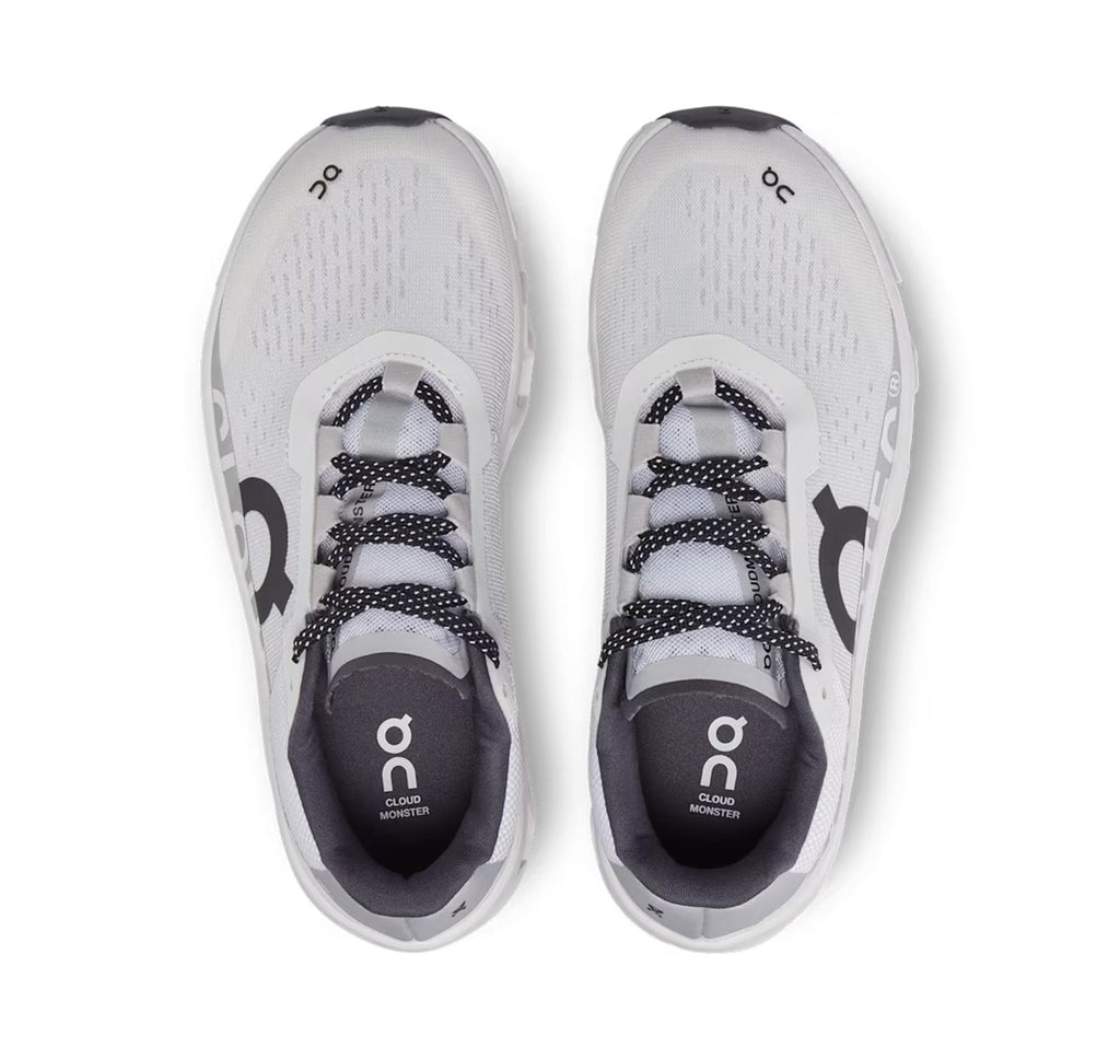 On Women's Cloudmonster All White Running Shoes