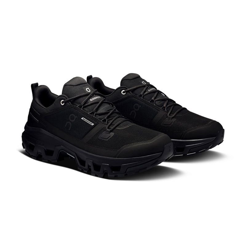 On Cloudrock Low Waterproof Black Hiking Shoes