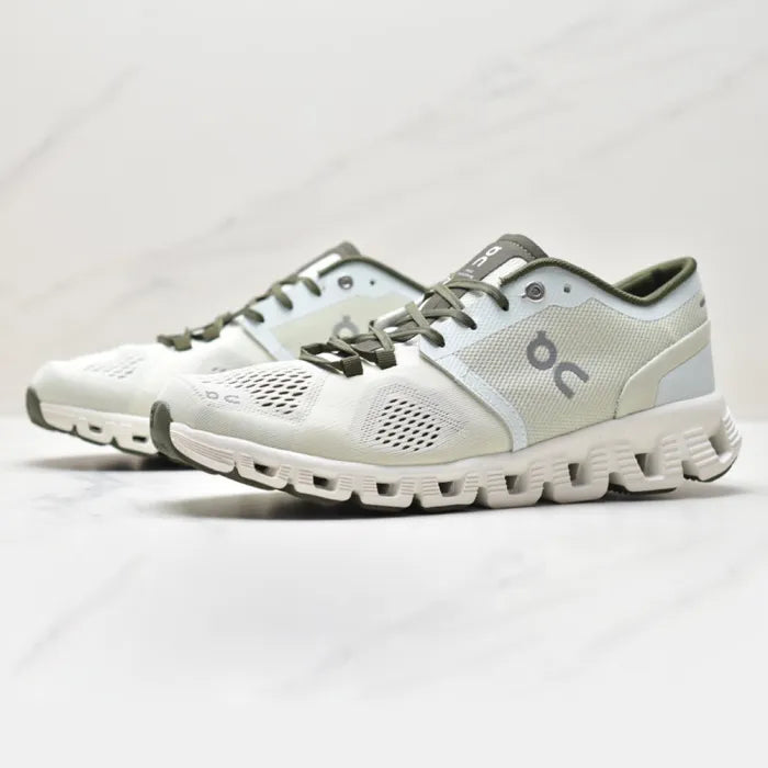 On Cloud X Green White Training Shoes